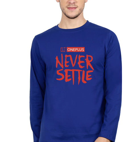 OnePlus Full Sleeves T-Shirt for Men-Royal Blue-Ektarfa.online