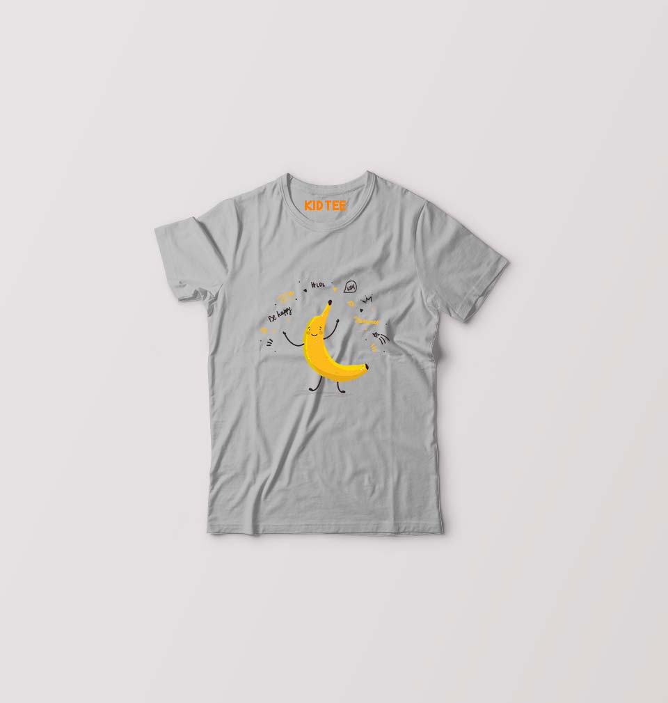 Banana Kids T-Shirt for Boy/Girl-Grey-Ektarfa.online