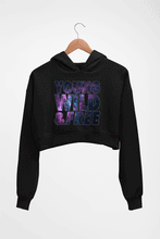 Load image into Gallery viewer, Young Wild Free Crop HOODIE FOR WOMEN-Black-Ektarfa.online
