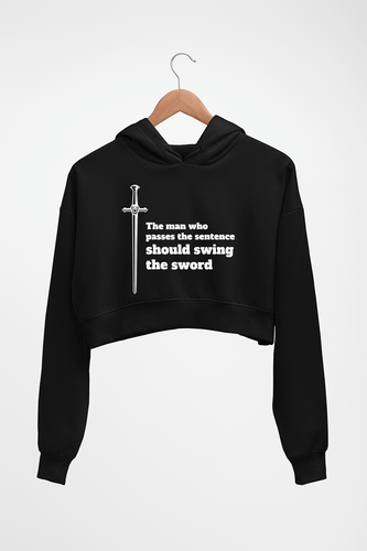 The Rings of Power Crop HOODIE FOR WOMEN-Black-Ektarfa.online