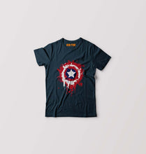 Load image into Gallery viewer, Captain America Shield Kids T-Shirt for Boy/Girl-Petrol Blue-Ektarfa.online
