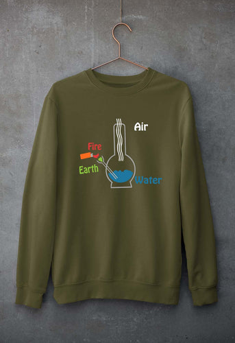 Element Bong Unisex Sweatshirt for Men/Women-Olive Green-Ektarfa.online