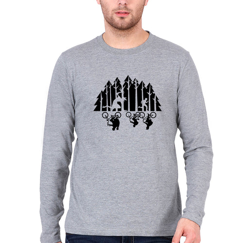 Stranger Things Full Sleeves T-Shirt for Men-Grey-Ektarfa.online
