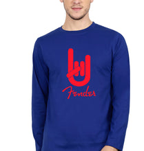 Load image into Gallery viewer, Fender Rock Hand Full Sleeves T-Shirt for Men-royal blue-Ektarfa.online
