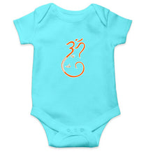 Load image into Gallery viewer, Om Ganesh Kids Romper For Baby Boy/Girl-0-5 Months(18 Inches)-Sky Blue-Ektarfa.online
