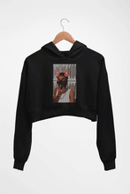 Load image into Gallery viewer, MC Stan Crop HOODIE FOR WOMEN-Black-Ektarfa.online

