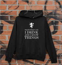 Load image into Gallery viewer, GOT Game of Thrones I Drink And Know Things Unisex Hoodie for Men/Women-S(40 Inches)-Black-Ektarfa.online
