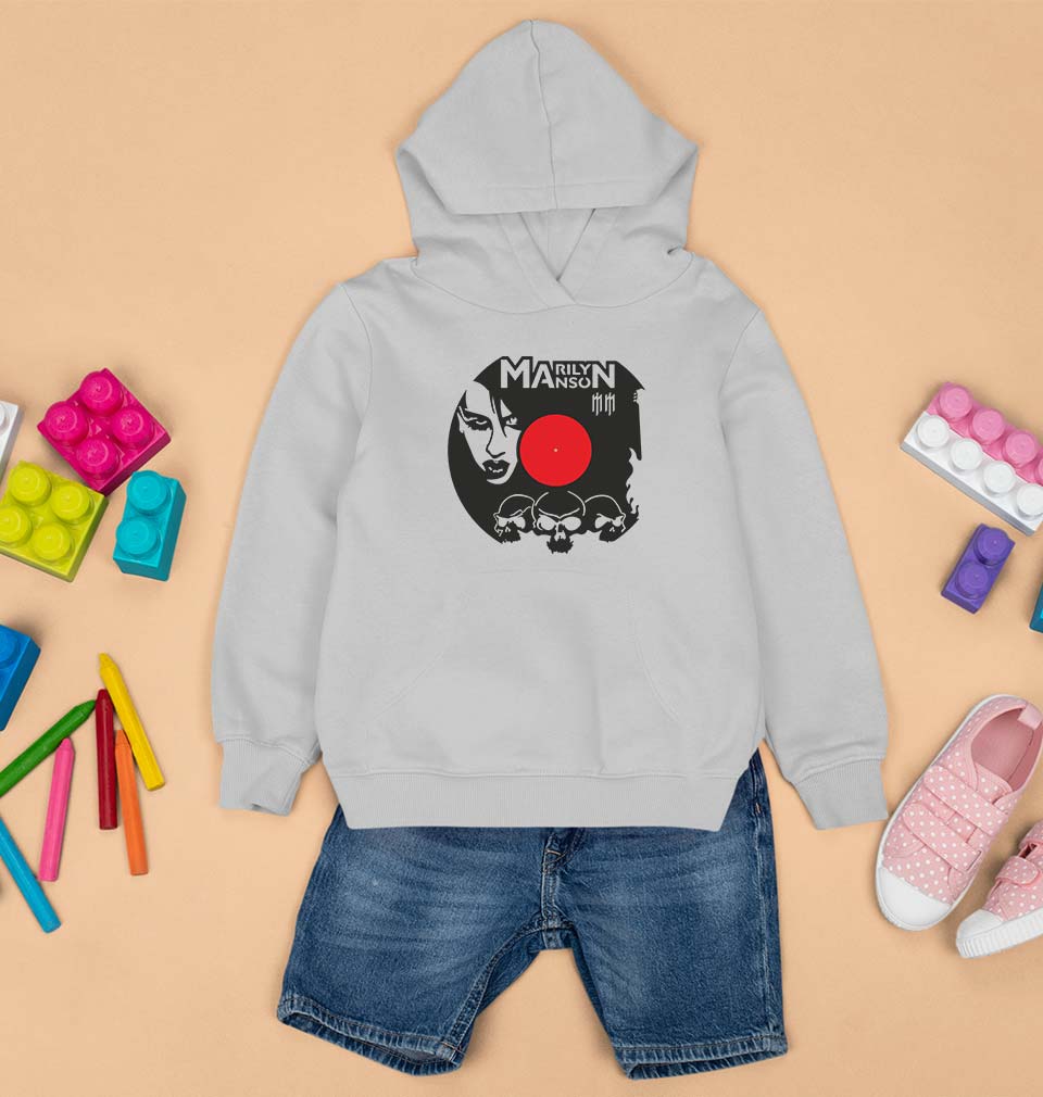 Marilyn Manson Kids Hoodie for Boy/Girl-Grey-Ektarfa.online