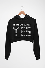 Load image into Gallery viewer, SCHRÖDINGER&#39;S CAT Crop HOODIE FOR WOMEN-Black-Ektarfa.online
