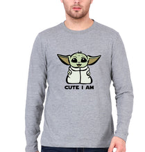 Load image into Gallery viewer, Yoda Star Wars Full Sleeves T-Shirt for Men-Grey Melange-Ektarfa.online
