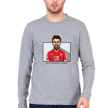 Load image into Gallery viewer, Ravichandran Ashwin Full Sleeves T-Shirt for Men-Grey Melange-Ektarfa.online
