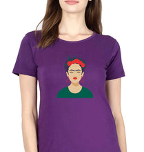 Load image into Gallery viewer, Frida Kahlo T-Shirt for Women-XS(32 Inches)-Purple-Ektarfa.online
