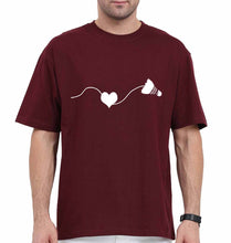 Load image into Gallery viewer, Badminton Oversized T-Shirt for Men-Maroon-Ektarfa.online
