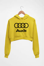 Load image into Gallery viewer, Audi Crop HOODIE FOR WOMEN-Mustard Yellow-Ektarfa.online
