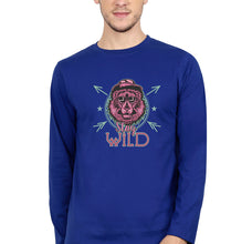 Load image into Gallery viewer, Stay Wild Full Sleeves T-Shirt for Men-S(38 Inches)-Royal Blue-Ektarfa.online
