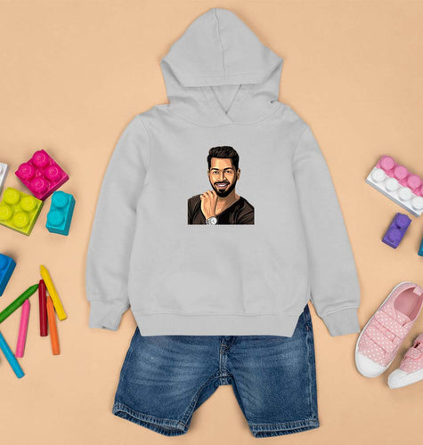 Hardik Pandya Kids Hoodie for Boy/Girl-GREY-Ektarfa.online