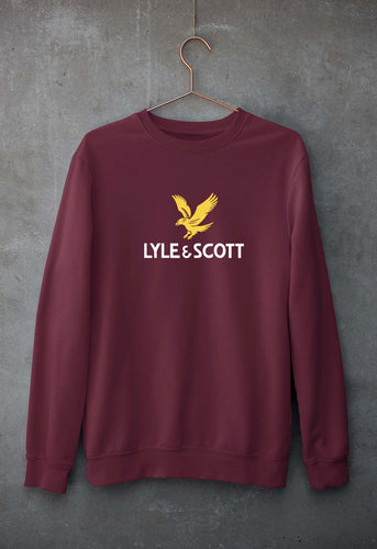 Lyle & Scott Unisex Sweatshirt for Men/Women-Maroon-Ektarfa.online
