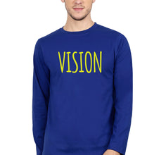 Load image into Gallery viewer, Vision Full Sleeves T-Shirt for Men-S(38 Inches)-Royal Blue-Ektarfa.online
