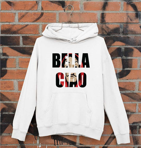 Money Heist Bella Ciao Unisex Hoodie for Men/Women-White-Ektarfa.online