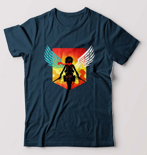Attack on Titan T-Shirt for Men-Petrol Blue-Ektarfa.online