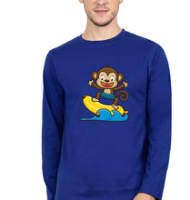 Load image into Gallery viewer, Monkey Banana Full Sleeves T-Shirt for Men-Royal Blue-Ektarfa.online
