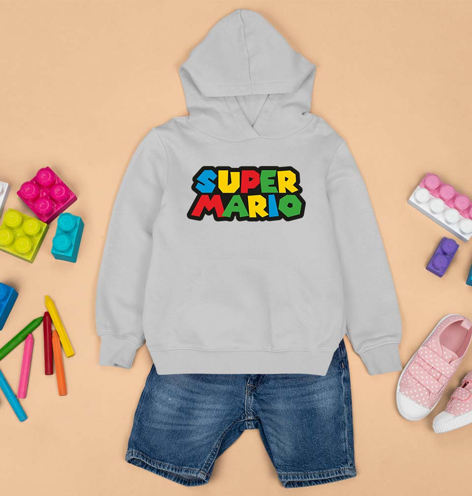 Super Mario Kids Hoodie for Boy/Girl-0-1 Year(22 Inches)-Grey-Ektarfa.online