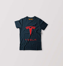 Load image into Gallery viewer, Tesla Kids T-Shirt for Boy/Girl-Petrol Blue-Ektarfa.online

