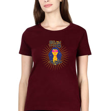 Load image into Gallery viewer, Psychedelic Mind T-Shirt for Women-XS(32 Inches)-Maroon-Ektarfa.online
