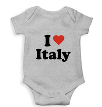 Load image into Gallery viewer, I Love Italy Kids Romper For Baby Boy/Girl-0-5 Months(18 Inches)-Grey-Ektarfa.online
