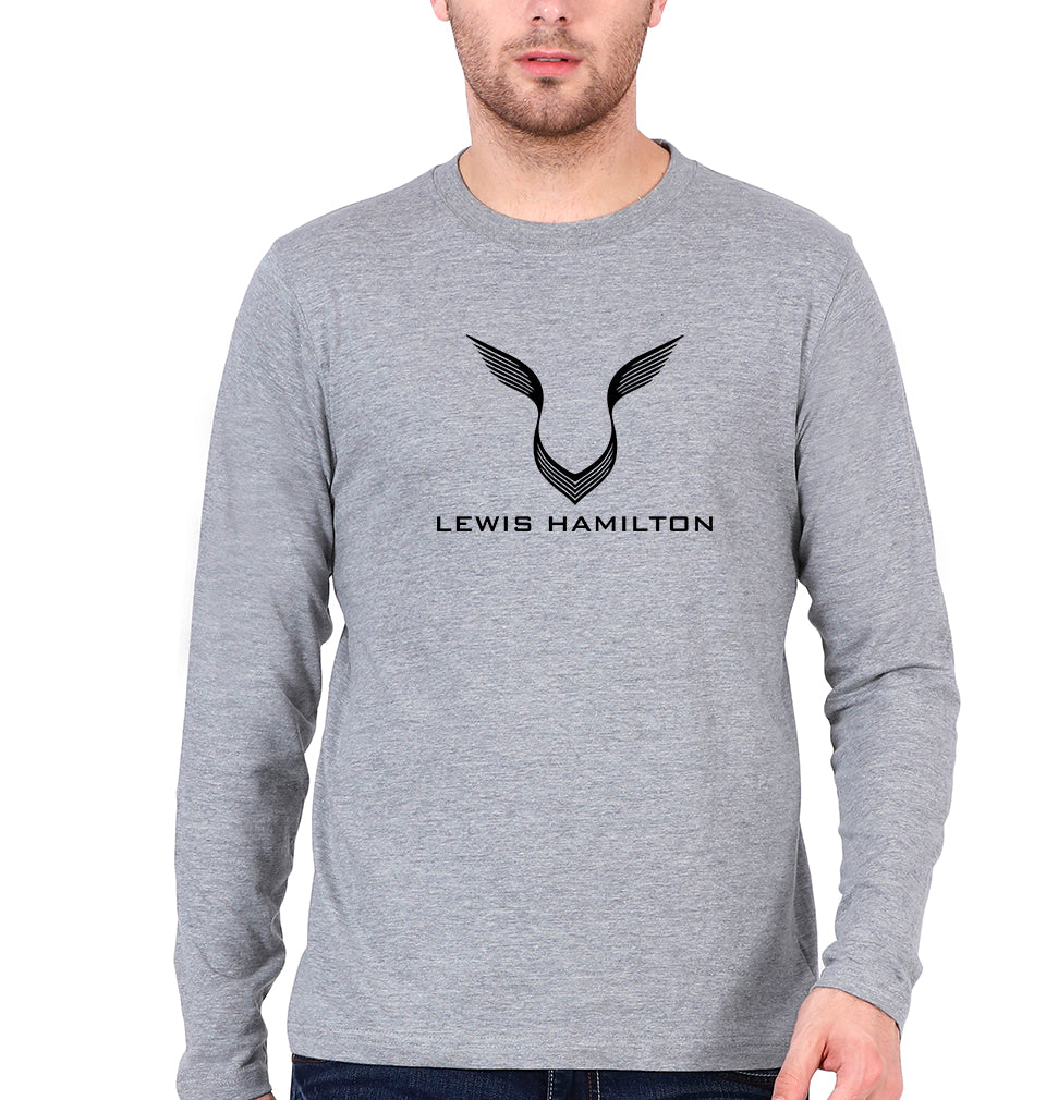 Lewis Hamilton F1 Full Sleeves T-Shirt for Men-Grey Melange-Ektarfa.online