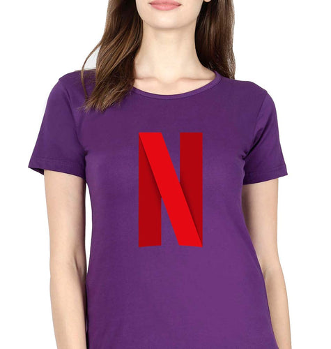 Netflix T-Shirt for Women-Purple-Ektarfa.online