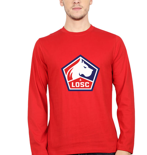 Lille Full Sleeves T-Shirt for Men-Red-Ektarfa.online