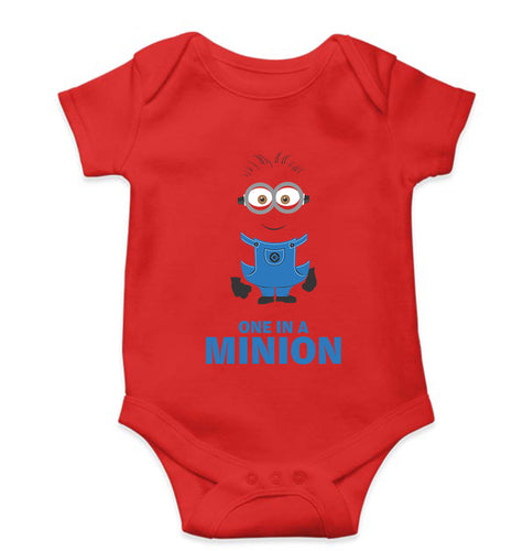 Minion Kids Romper For Baby Boy/Girl-0-5 Months(18 Inches)-Red-Ektarfa.online