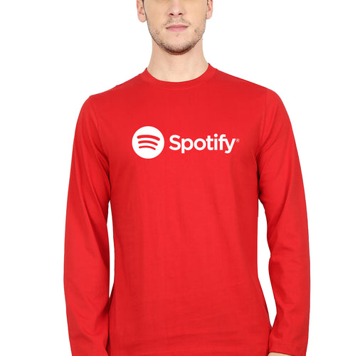 Spotify Full Sleeves T-Shirt for Men-Red-Ektarfa.online