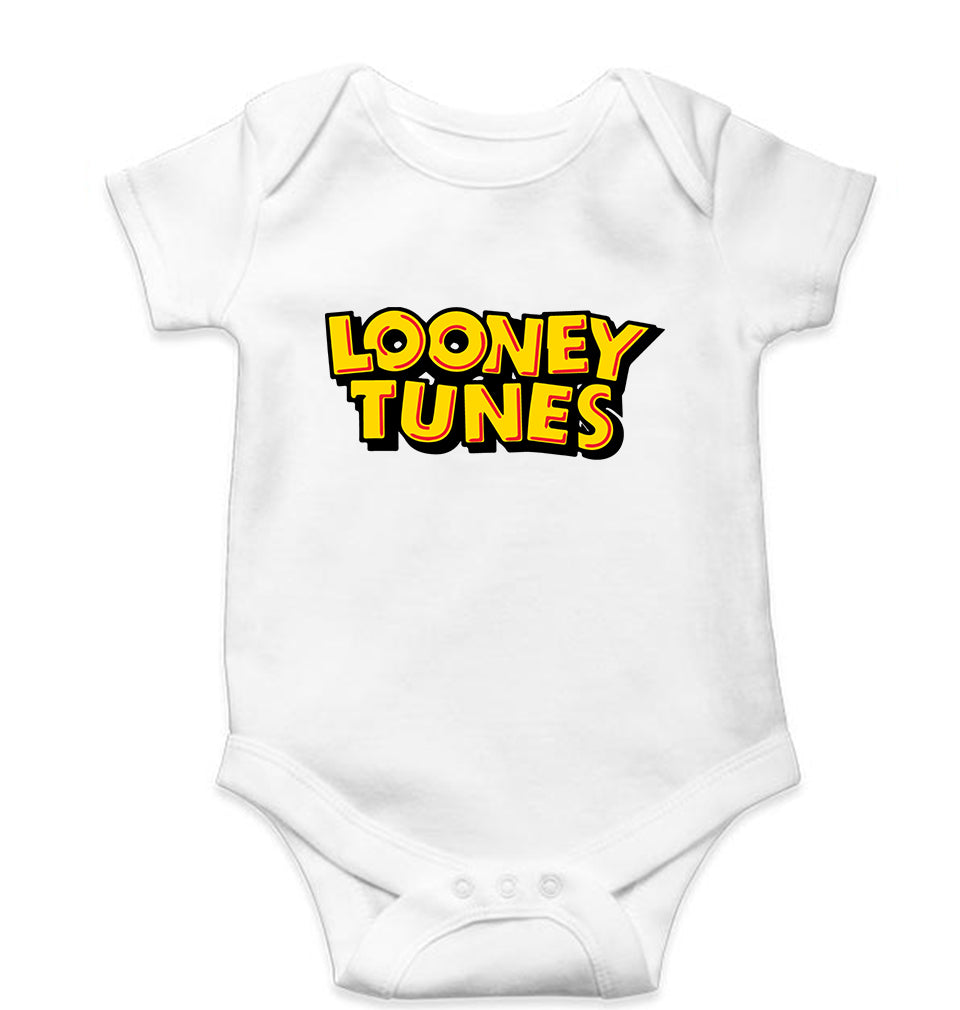 Looney Tunes Kids Romper For Baby Boy/Girl-0-5 Months(18 Inches)-White-Ektarfa.online