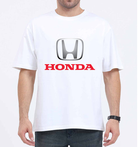Honda Oversized T-Shirt for Men-White-Ektarfa.online