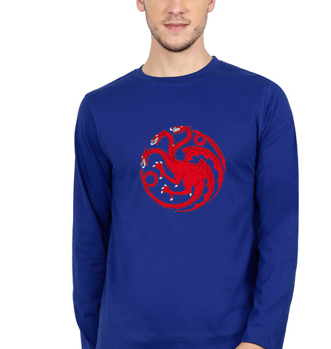 House of the Dragon (GOT) Full Sleeves T-Shirt for Men-Royal Blue-Ektarfa.online