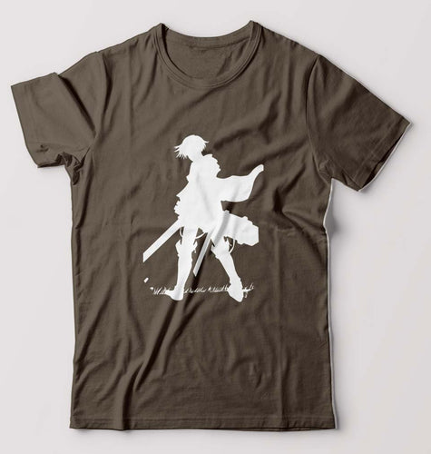 Attack on Titan T-Shirt for Men-Olive Green-Ektarfa.online
