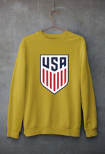 Load image into Gallery viewer, USA Football Unisex Sweatshirt for Men/Women-S(40 Inches)-Mustard Yellow-Ektarfa.online
