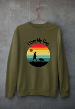 Load image into Gallery viewer, Love Dog Unisex Sweatshirt for Men/Women-Olive Green-Ektarfa.online
