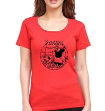 Load image into Gallery viewer, Popeye T-Shirt for Women-XS(32 Inches)-Red-Ektarfa.online
