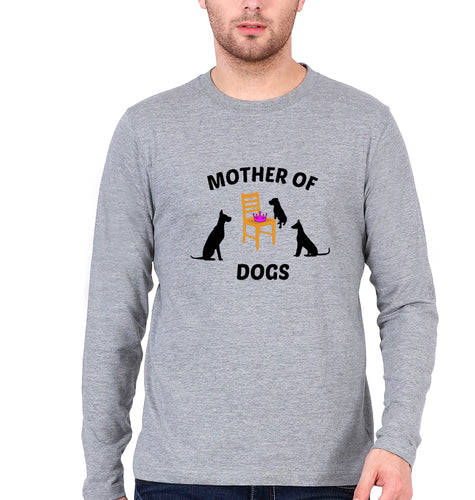 Mother of Dog Full Sleeves T-Shirt for Men-Grey Melange-Ektarfa.online