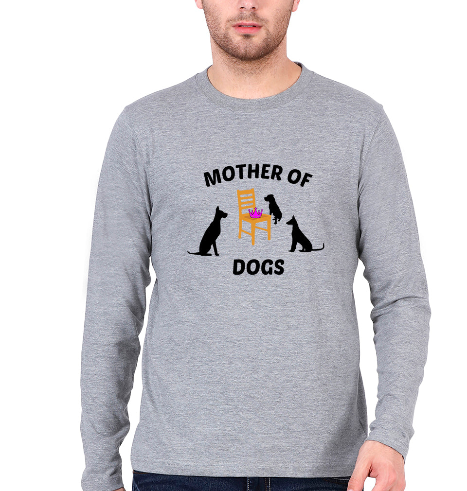 Mother of Dog Full Sleeves T-Shirt for Men-Grey Melange-Ektarfa.online