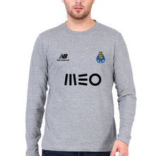 Load image into Gallery viewer, FC Porto 2021-22 Full Sleeves T-Shirt for Men-S(38 Inches)-Grey Melange-Ektarfa.online
