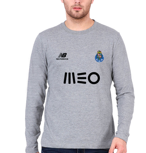 FC Porto 2021-22 Full Sleeves T-Shirt for Men-Grey Melange-Ektarfa.online