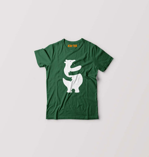Hippo Dolphin Hug Kids T-Shirt for Boy/Girl-Dark Green-Ektarfa.online