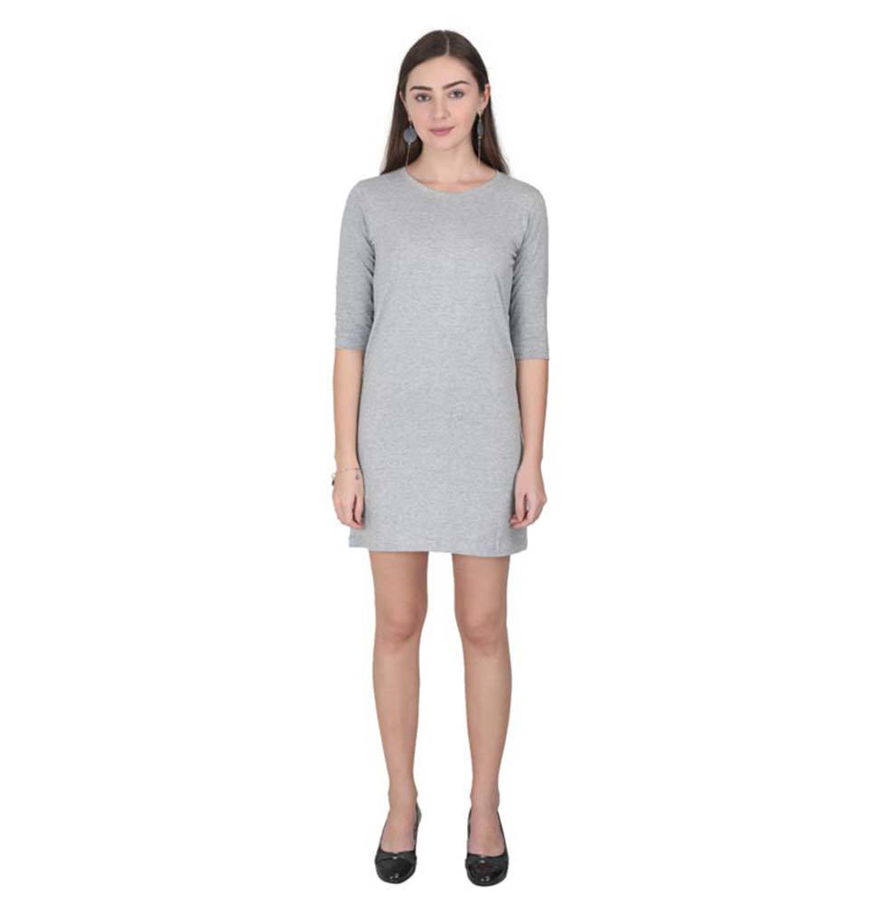 Plain Grey Long Top/Dress for Women-ektarfa.com