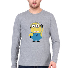 Load image into Gallery viewer, Minion Full Sleeves T-Shirt for Men-Grey Melange-Ektarfa.online
