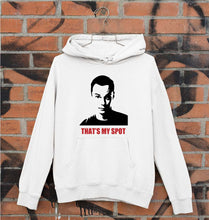 Load image into Gallery viewer, Sheldon Cooper That&#39;s My Spot Unisex Hoodie for Men/Women-S(40 Inches)-White-Ektarfa.online
