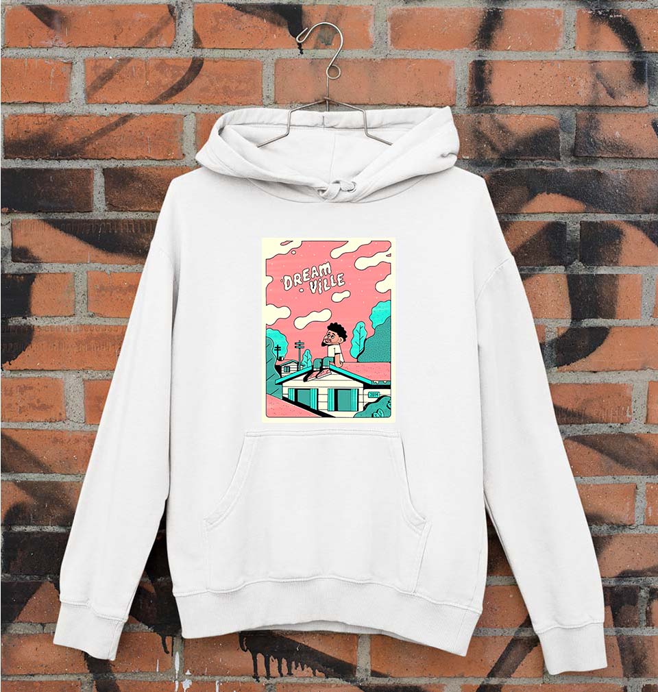 J. Cole Unisex Hoodie for Men/Women-White-Ektarfa.online
